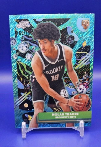 2025-26 Topps Cosmic Chrome - Nolan Traore #187 Aqua Equinox Refractor /199 (RC)