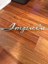 Vintage Chevrolet Chevy Impala Car Vehicle Script Emblem Badge