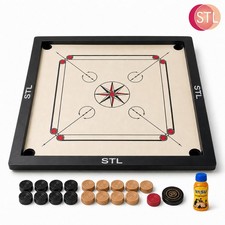 Large Carrom Board Game PREMIUM QUALITY Size 81cm x 81cm With Striker and Coins