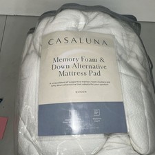 Casaluna Queen Memory Foam Mattress Pad - CertiPUR-US, OEKO-TEX, 20" Deep