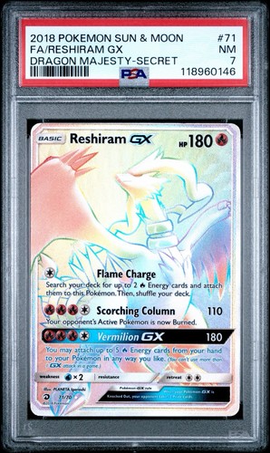 Reshiram-GX graded PSA 7 for sale on eBay