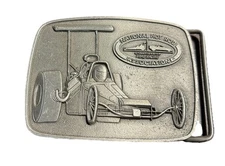 VTG 1976 NHRA Drag Racing Belt Buckle National Hot Rod Assoc Championship Car