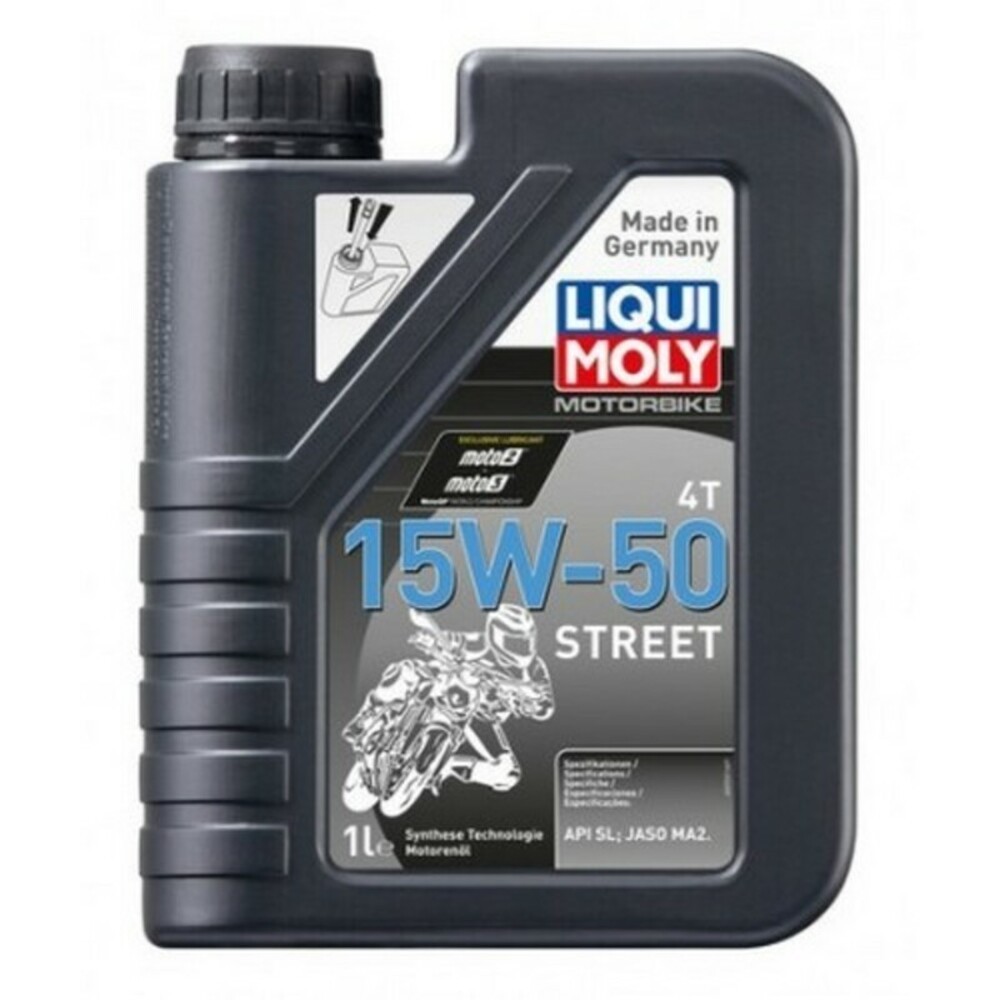 Liqui Moly HC Synthetic 4T 15W-50 Motor Oil Street - 1L Bottle For Motorcycle