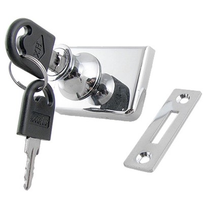 7/20'' Swinging Glass Lock Metal Lock Cylinder Showcase