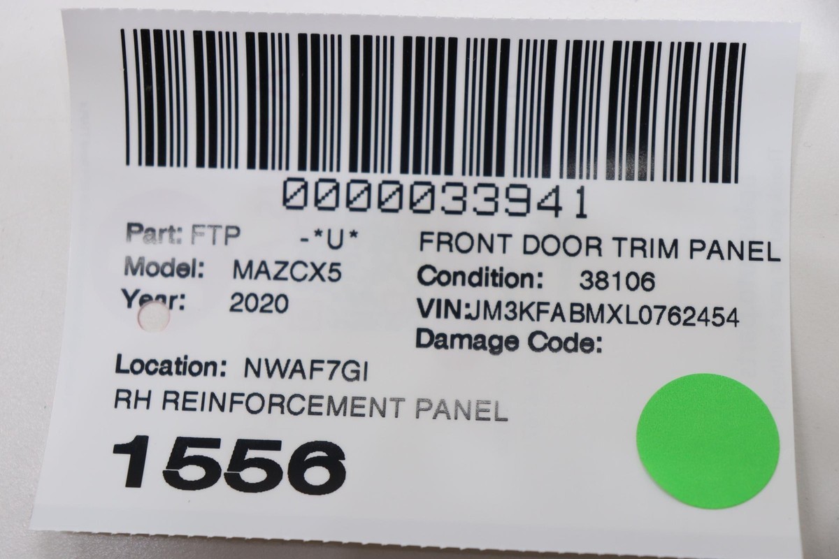 2017 - 2025 MAZDA CX-5 FRONT RIGHT SIDE DOOR WINDOW REGULATOR