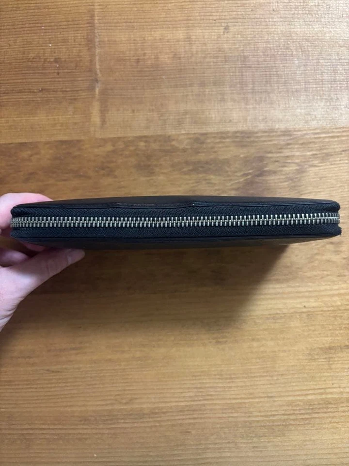 Carteira longa de couro preta Porter Yoshida Kaban Bag - Imagem 3 de 4