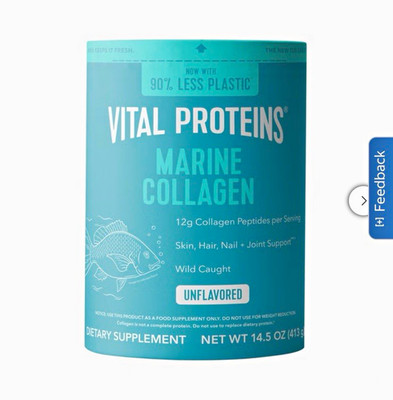 Vital Proteins Marine Collagen Powder, Cod Peptides, Unflavored, 14.5 oz