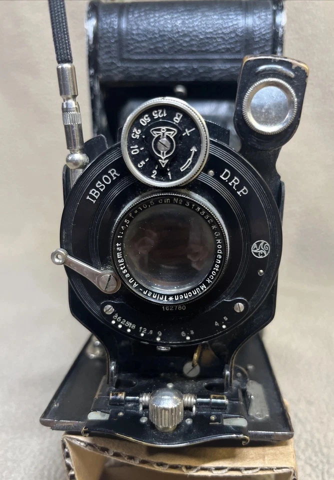 Cámara enrollable Contessa Nettel Cocarette 1919 - Cámara plegable de colección IBSOR DRP Foto 4 de 4