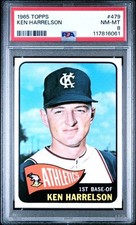 1965 Topps Ken Harrelson PSA 8 NM-MT Kansas City Athletics Card #479     cc23