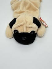 Ty Beanie Baby Pugsly the Dog DOB  May 2, 1996  MWMT Free Shipping