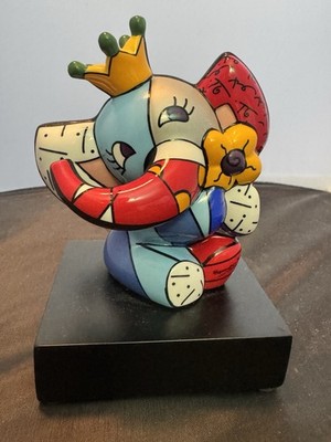 Romero Britto: original porcelain sculpture SPRING ELEPHANT VE:1 #66451453*