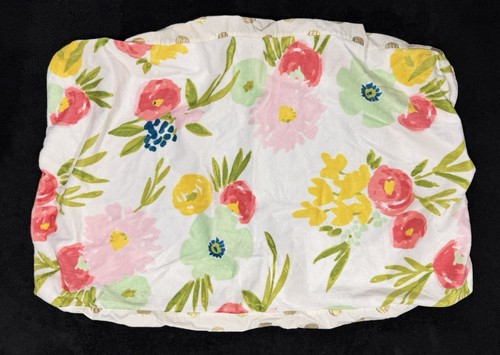 Cloud Island Plush Diaper Changing Pad Cover Floral and Gold Dots Girl BABY