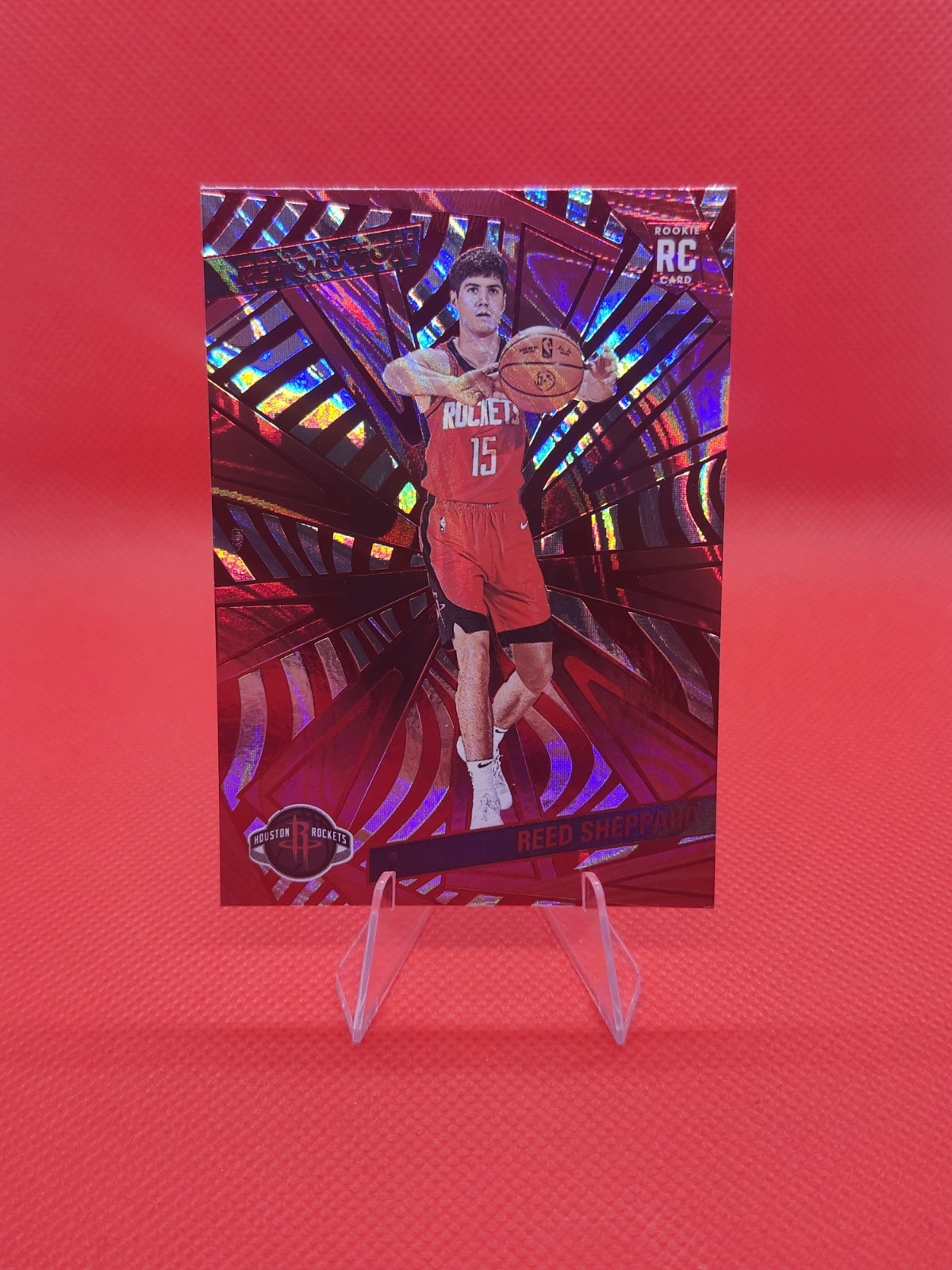 2024-25 Panini Revolution - Rookies Reed Sheppard #145 Red Swirl (RC)