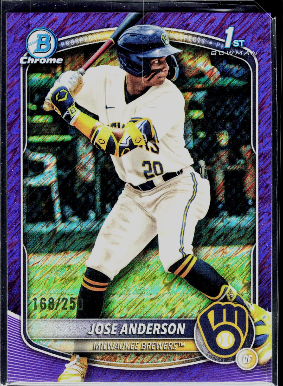2025 Bowman Chrome #BCP-193 Jose Anderson Prospects Purple Shimmer #/250