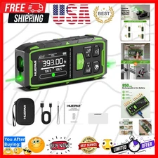 Dual Laser Measuring Tool, 393Ft Green-Beam Bilateral Digital Laser Distance ...