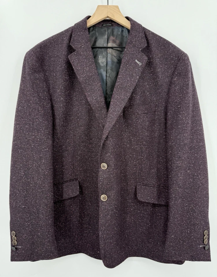 Joseph Abboud Sport пальто 48R тонкий фиолетовый шерсти шелк блейзер куртка итальянская ткань - Изображение 2 из 4