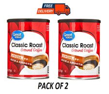 (2 PACK) Great Value Classic Roast Ground Naturally Caffeinated Coffee, 9.6 oz 6.21 per pound