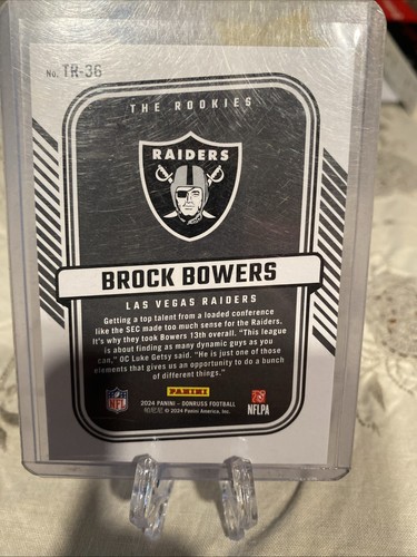 2024 Panini Donruss - The Rookies Brock Bowers #TR-36 (RC) - Picture 2 of 6