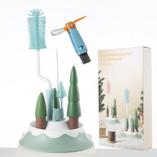 Chemimoso Baby Bottle Drying Rack and Cleaning Set - Perfect for New Parents