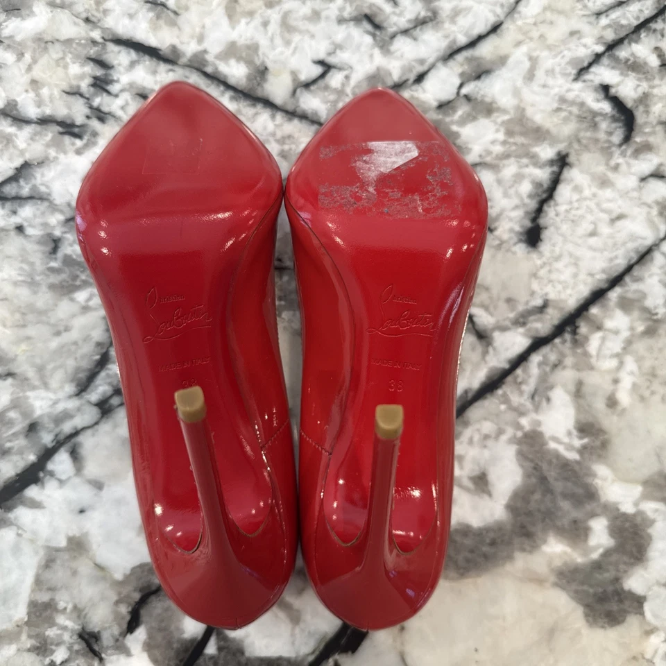 Christian Louboutin So Kate Pointed Toe Pump - Red, Size 38 - Image 4 of 4