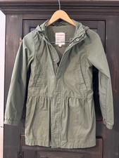 Cat Jack Girls Olive Green Hooded Jacket Size L 10/12