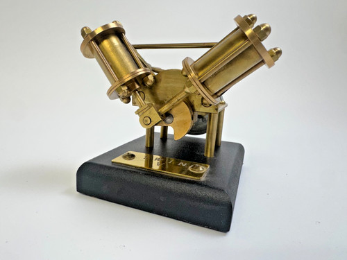Twin V Twin Cylinder Brass Scale Model Engine Display Machinist Model