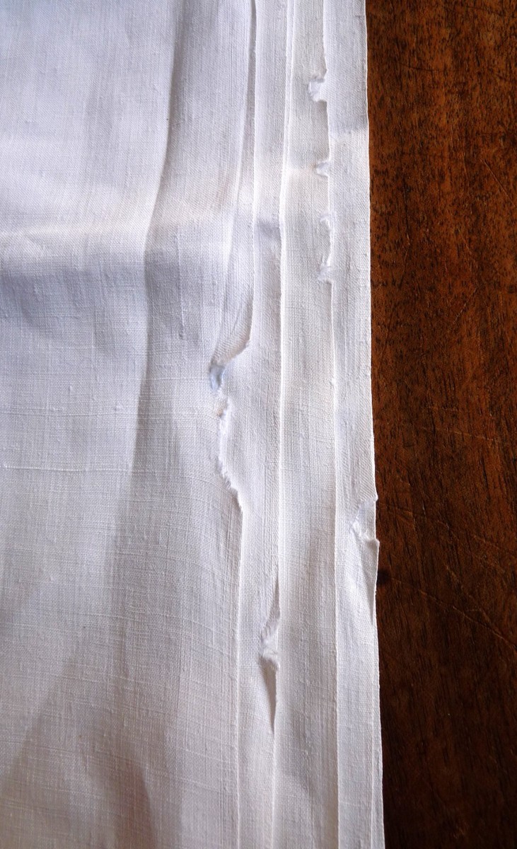 Ancien Drap Blanc En Lin 230x320 + 2 Taies – Broderies Et Applications Faites Main