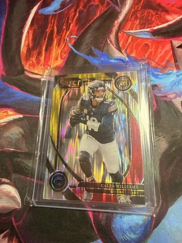 2024 Panini Select Club Level Caleb Williams #216 Red & Yellow Shock Prizm (RC)