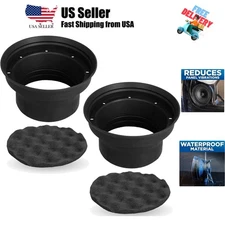2 Piece 6.5" or 6.75" Weatherproof Silicone Rubber Speaker Baffle Kit