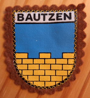 Org. DDR Rucksack Aufnäher Wappen Stoffabzeichen Bautzen