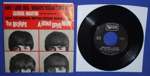 Beatles George Martin Picture Sleeve 45 RPM vinyl record And I Love Her UA Ringo