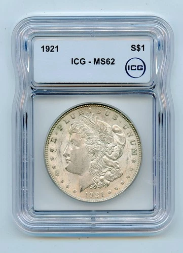 1921 Morgan Silver Dollar $1 ICG MS62