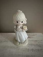 Precious Moments May Your Birthday Be a Blessing Porcelain Figurine 1990 4in