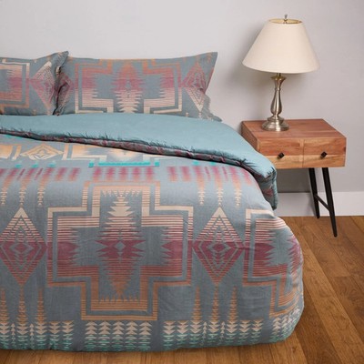 NWT PENDLETON Harding Print KING COMFORTER SET 3 Pcs Southwest Aztec $289