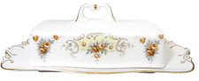 SEPTEMBER SONG by Royal Albert Rectangular Butter Top & Base NEW made in England