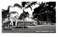 SANTA BARBARA CA MIRAMAR HOTEL & COTTAGES c1930s Cars RPPC Postcard COPY