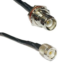 RFC240UF RP-TNC FEMALE BULKHEAD to TNC MALE RF Cable FAST-SHIP LOT
