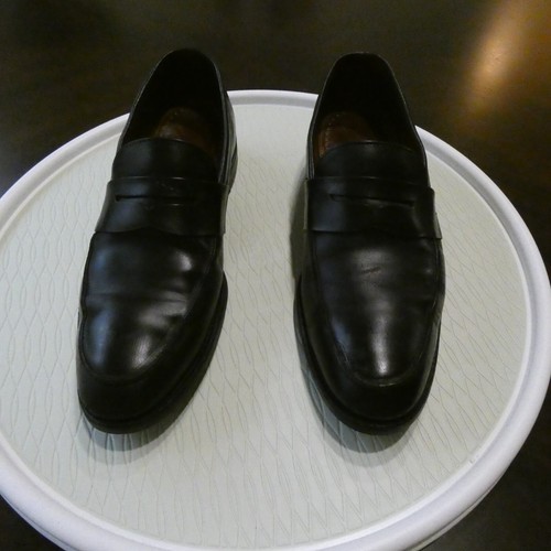 Mocassini Allen Edmonds Presidio da uomo Penny in pelle nera scarpe casual slip on - Foto 2 di 13