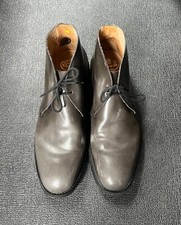 Church's Sahara Desert Boots 10.5 F – Grey Patent Leather – Rubber Sole