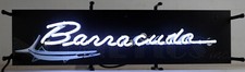 Neon Sign Barracuda 1968 1970 1972 Cuda 440 6 Pack Lamp Light Nameplate Badge