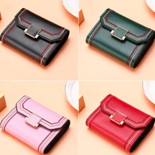 Women Small Wallet Lady Bifold Leather Card Holder RFID Blocking Mini Purse US