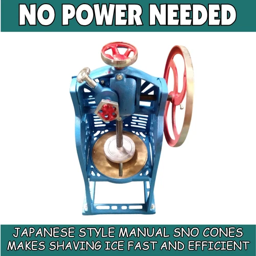 MANUAL NO POWER BLUE ICE SHAVER SNO CONES SNOW KONES - BLOCK ICE SHAVED - Picture 2 of 14