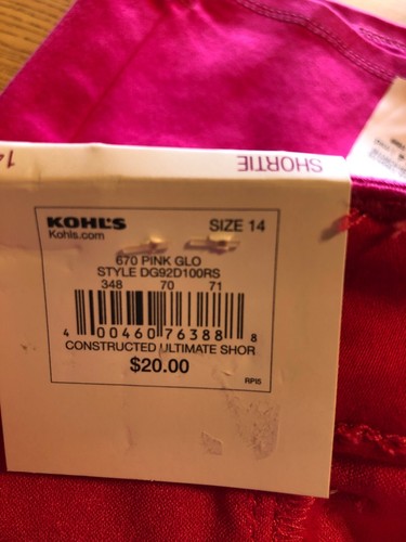 SO Girls ULTIMATE SHORTIE Jeans SHORTS 14 Pink Mid Rise Retail $20 (s-org-7-2) - Picture 5 of 6