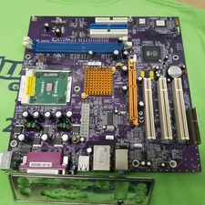 ECS 741GX-M REV: 1.0A SOCKET 462 MOTHERBOARD WITH SEMPRON 2200+ & Backplate