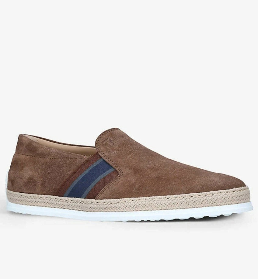 TOD’S Scarpe mocassini Tod's slip on UK8.5 US9.5 camoscio marrone prezzo al dettaglio $485