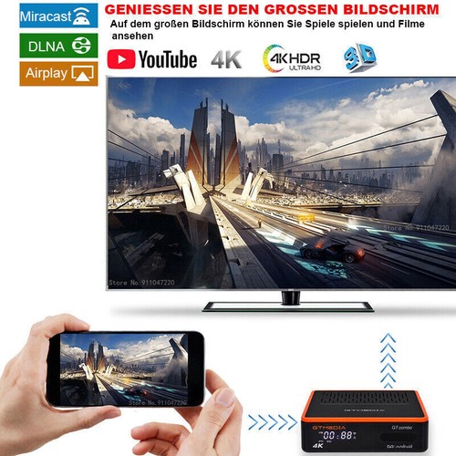2 STÜCKE 4K Sat Kabel TV Receiver DVB-S2/T2/Kable HDR 4:2:2 Android Smart TV Box - Bild 9 von 22