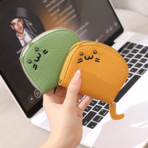 Credit Card Holder Cartoon Cat Card Holder PU Leather Organ Card Package Mini X - Picture 11 of 18