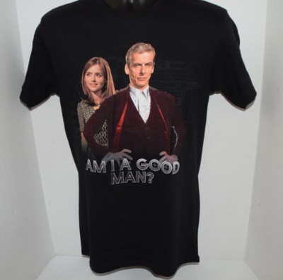 Dr. Who Am I A Good Man? Men's Promo T-Shirt S BBC 2014 Deep Breath Cinema Event