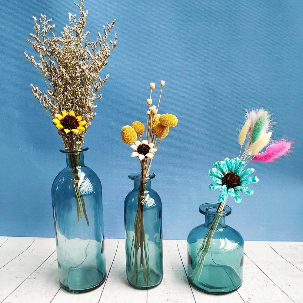 Popular standard Bottled Style Glass Free shipping Vases For Dried Placing Transparent Flowers