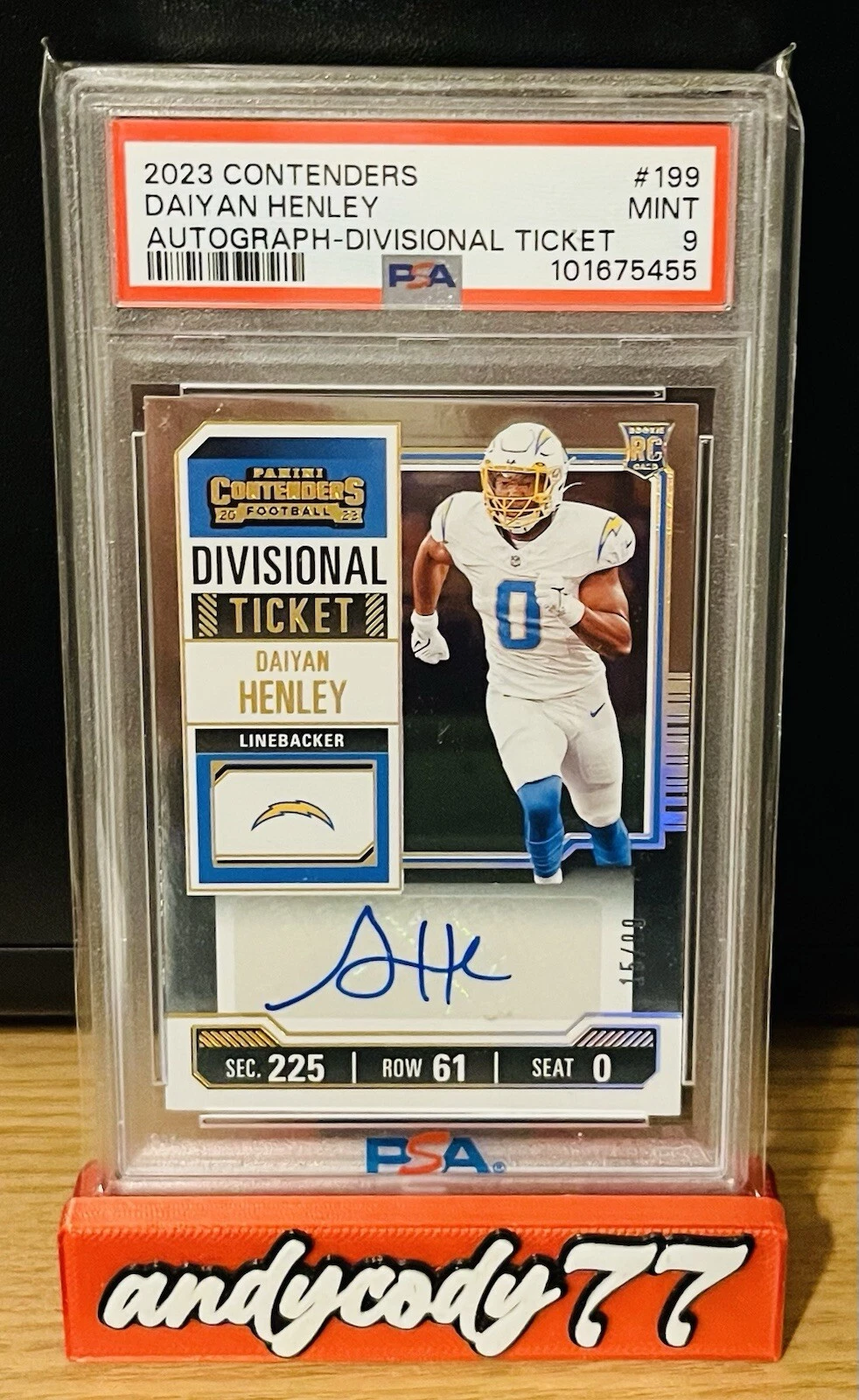 Daiyan Henley Panini Contenders #199 Autograph-Divisional Ticket